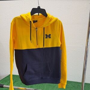 University of Michigan Gold & Navy Half-Zip Hoodie
